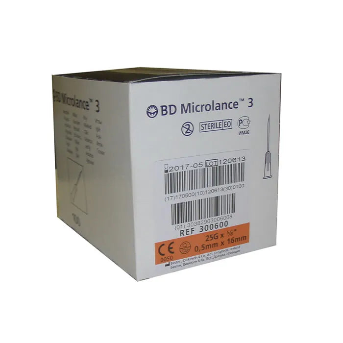 BD Microlance kanyle 0,5 mm x 16 mm 100 stk