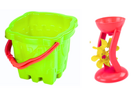 Ensemble de jouets de plage, seau, château, moulin, 9 pièces (2)