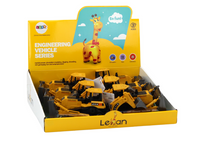 Crawler excavator construction vehicle 2 buckets yellow (4)