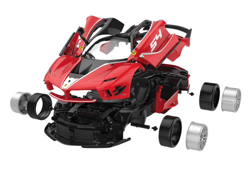 Rastar 1:18 Ferrari FXXK EVO RC Building Blocks Red 88 Pieces (2)