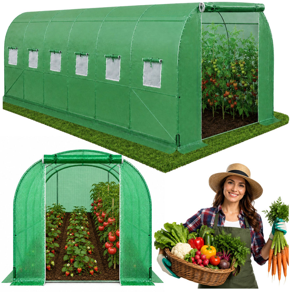Foil Tunnel Garden Greenhouse PRO Frame 25 mm 10 x 3 x 2 m 30 m²