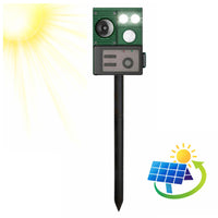 Solar-powered animal repeller with motion sensor, ultrasound, and LED diodes (2)