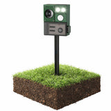 Solar-powered animal repeller with motion sensor, ultrasound, and LED diodes (7)