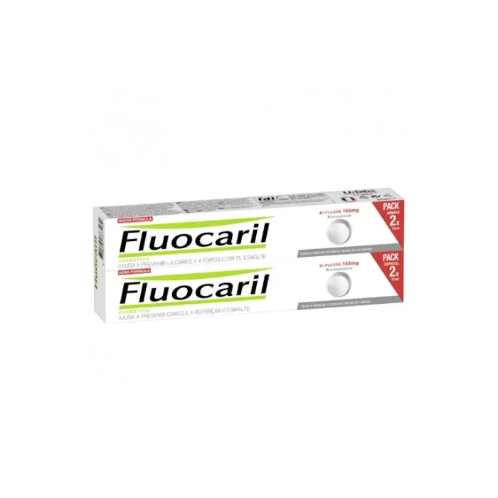 Dentifricio Fluocaril Bi-Fluor Bianco 2 x 75 ml