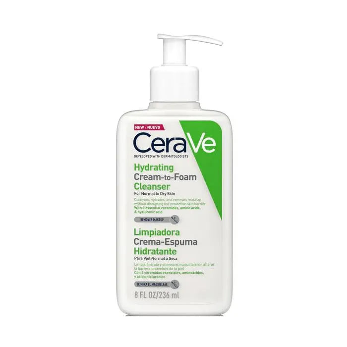 Nettoyant Crème Moussante Hydratant CeraVe pour peaux normales à sèches 236 ml