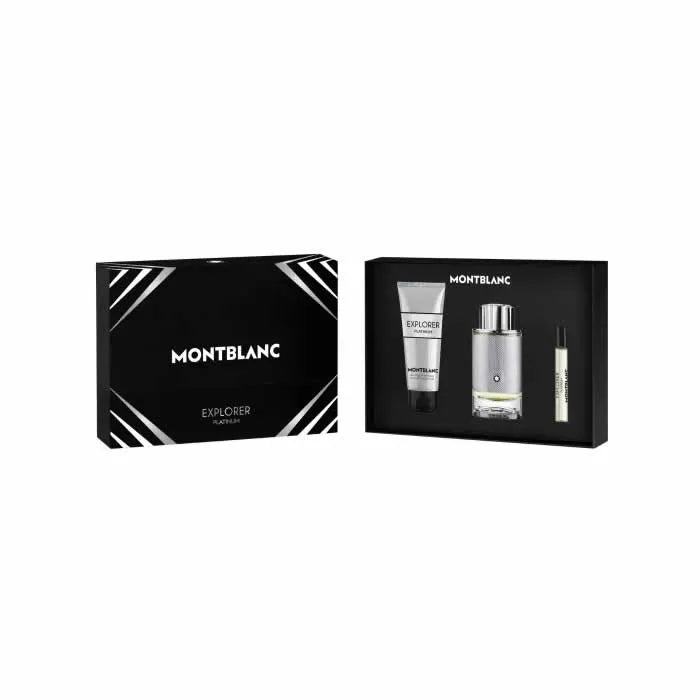 Montblanc Explorer Platinum Eau De Parfum Spray 100ml Sæt 3 dele
