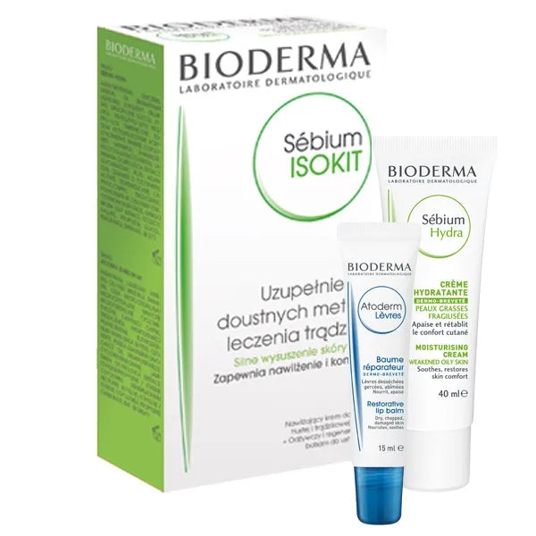 Bioderma Sebium Isokit Cream 40 ml Lip Balm 15 ml