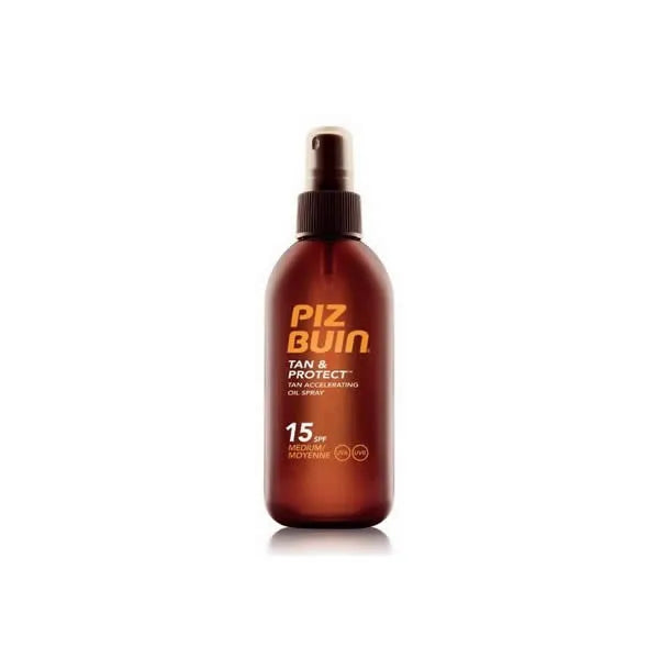 Piz Buin Tan And Protect Huile Solaire Accélératrice de Bronzage SPF15 150ml