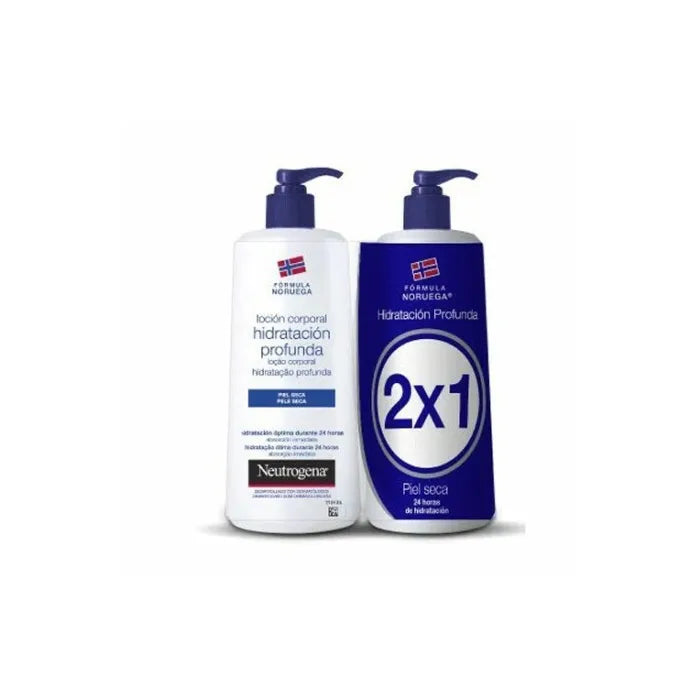Neutrogena Fugtgivende Kropslotion Til Tør Hud Dobbeltpakke 750ml+750ml