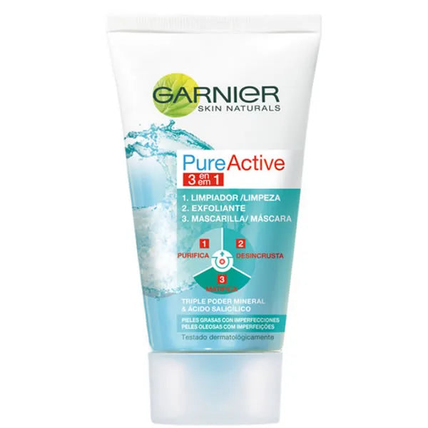 Gel nettoyant 3 en 1 Garnier Active 150 ml