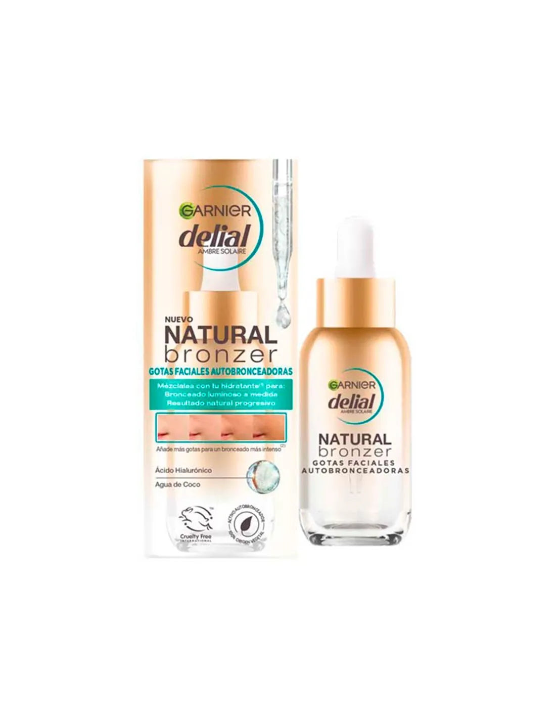 Delial Natural Bronzer Selvbruner-dråber til ansigtet 30 ml