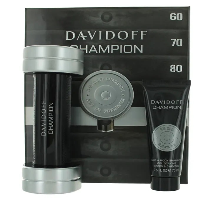 Coffret Davidoff Champion Eau de Toilette Vaporisateur 90 ml, 2 pièces