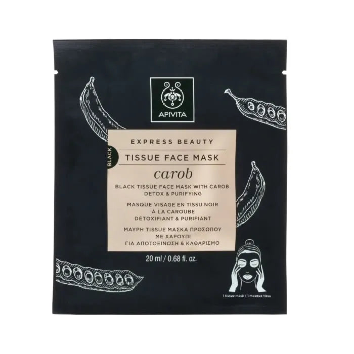 Apivita Tissue Face Mask Detox & Purifying With Carob 20ml