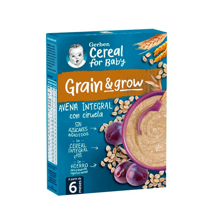 Fiocchi d'avena e prugne Gerber 250g