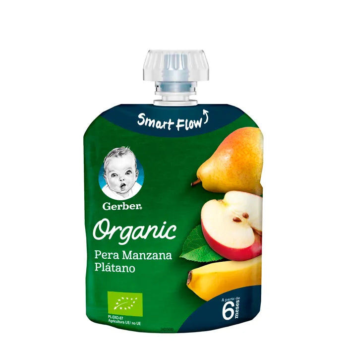 Gerber Organic Pera, Mela e Banana 90g