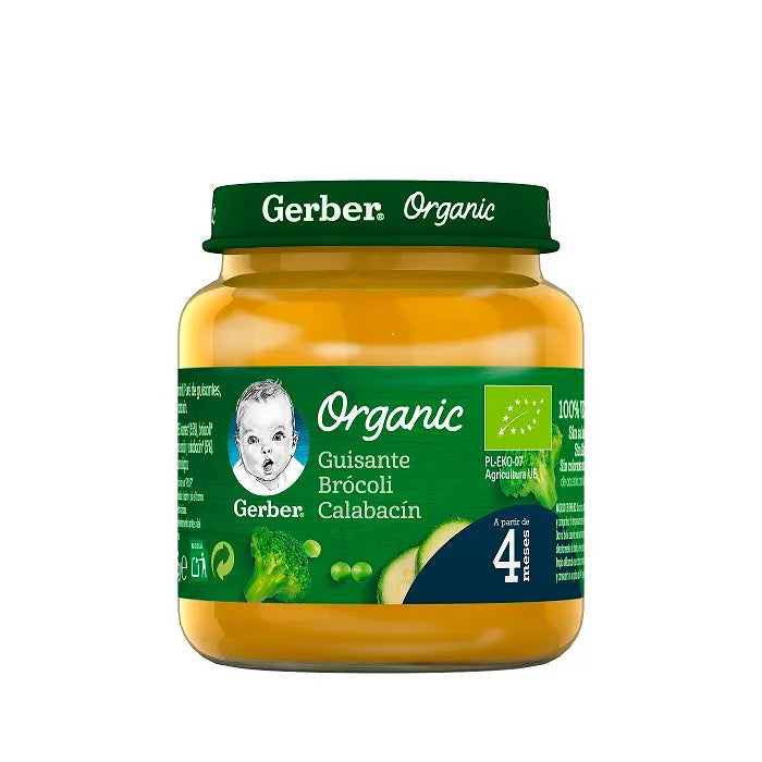 Piselli, broccoli e zucchine biologici Gerber 125g
