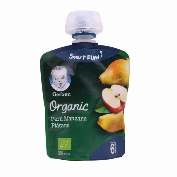 Gerber Biologico Pera Mela Banana 4X