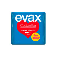 Evax Cottonlike Normal Bind med vinger Plus 14 stk