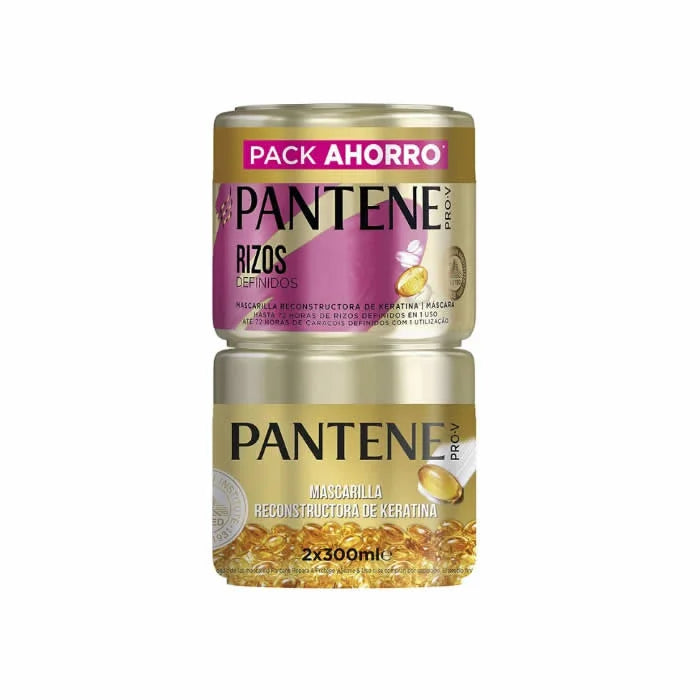 Pantene Keratin Reconstructing Mask til definerede krøller 2x300ml