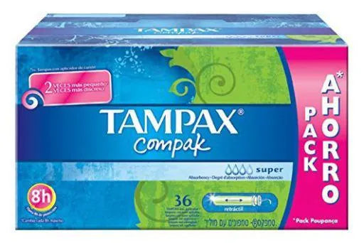 Tampax Compak Super Tamponer 36 stk