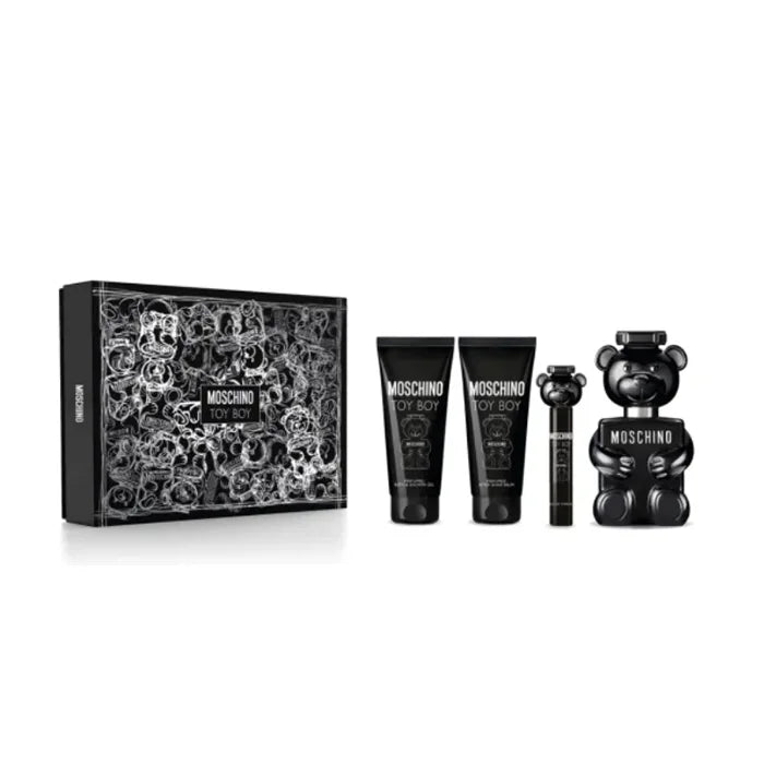 Coffret Moschino Toy Boy Eau de Parfum Vaporisateur 100 ml, 4 articles