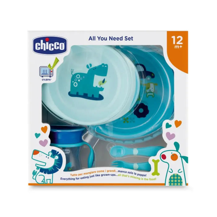 Chicco All You Need 12m+ Set bleu 5 articles