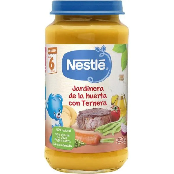 Nestlé 2x Nestlé Garden Vegetable Puree with Veal 250g