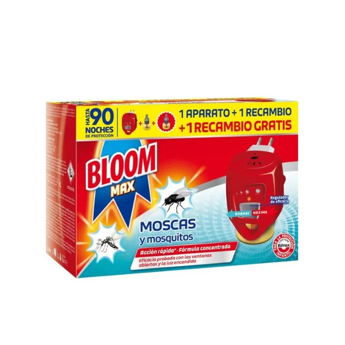Bloom Max Mosche & Zanzare 1 Diffusore Elettrico + 2 Ricambi