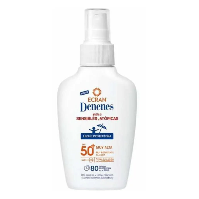 Spray de lait protecteur solaire Denenes SPF50+ peaux sensibles 100ml