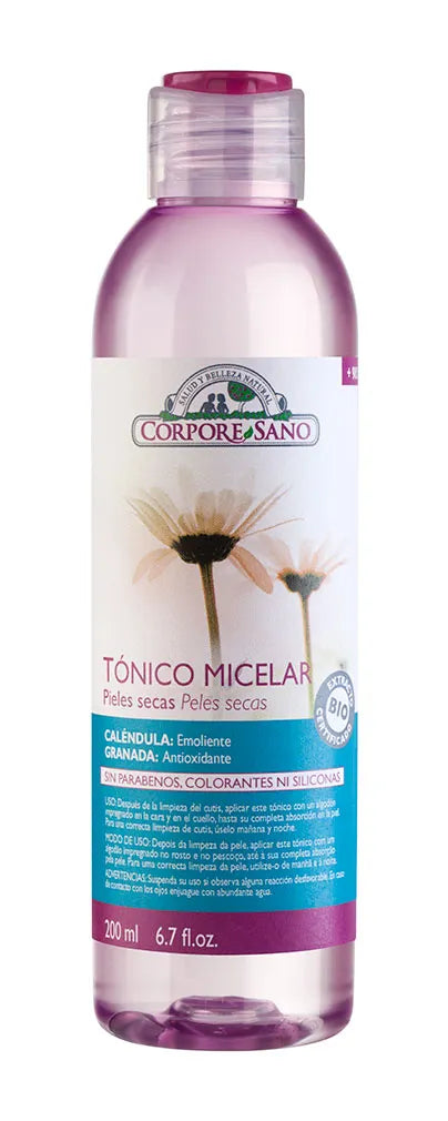 Eau Micellaire Tonifiante Corpore pour peaux sèches au souci et à la grenade 200ml