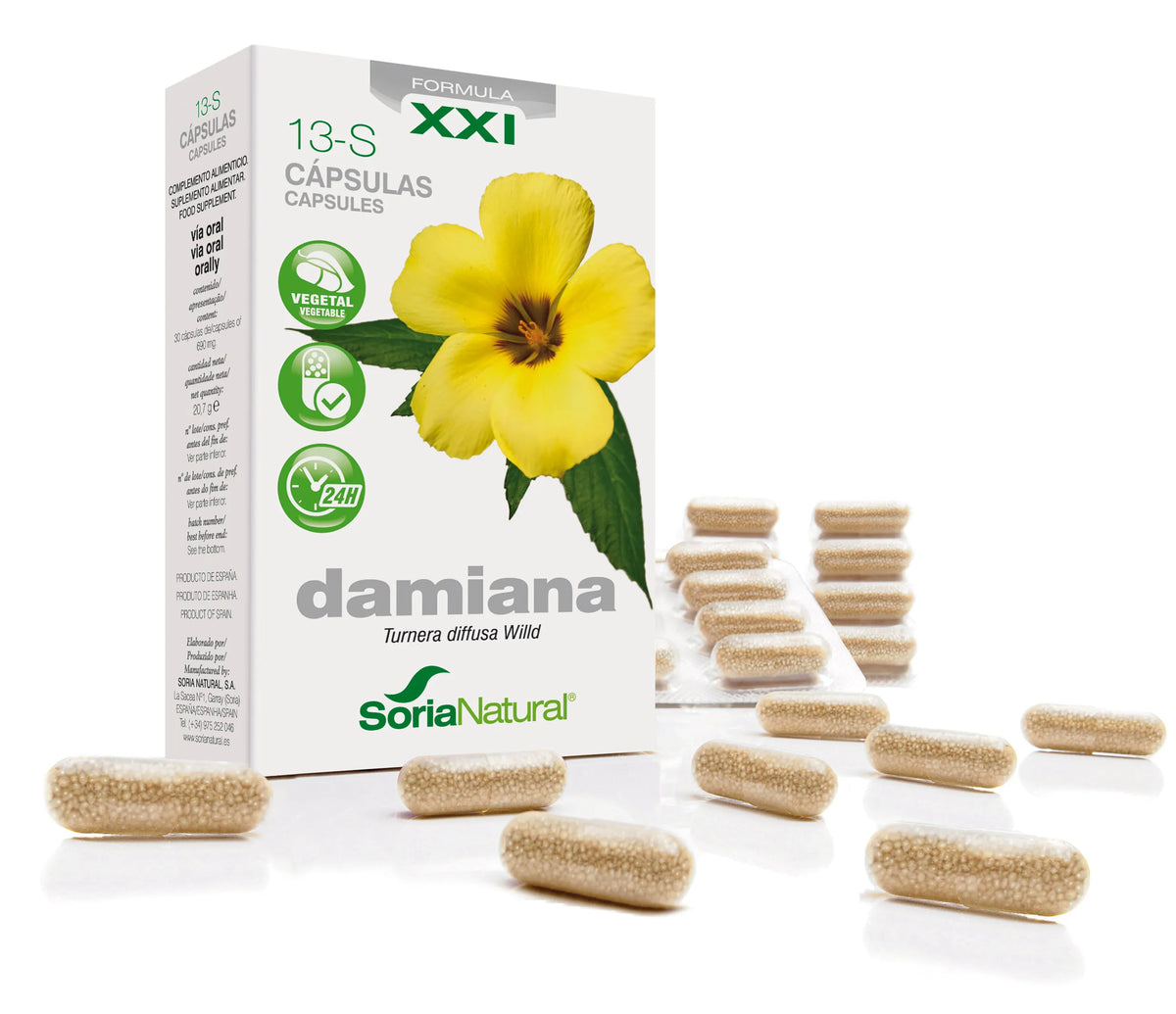 Soria 13-S Damiana Libération Prolongée 30 Gélules
