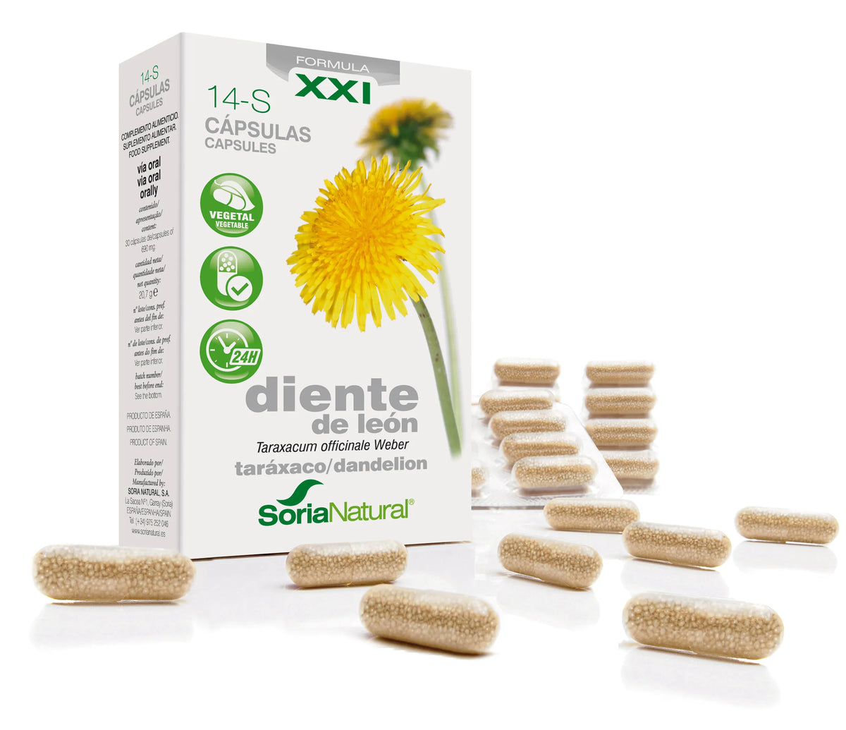 Soria 14-S Pissenlit 400 mg 30 gélules