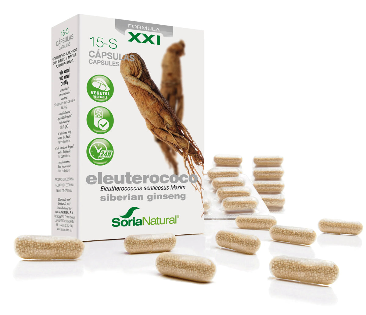 Soria 15-S Éleuthérocoque 690 mg 30 gélules à libération prolongée