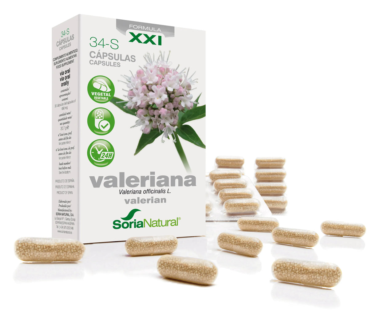 Soria 34-S Valériane 600 mg 30 gélules à libération prolongée