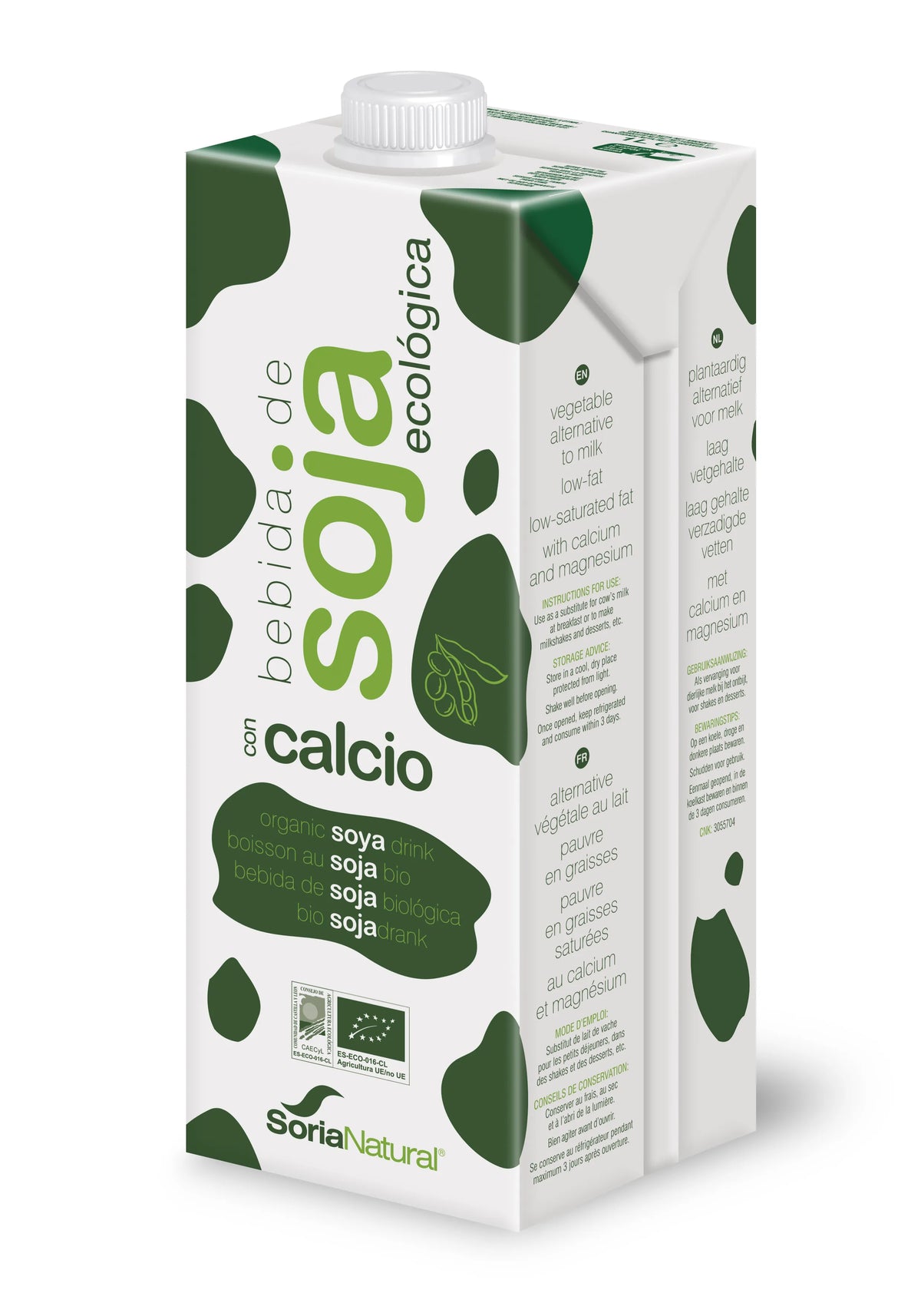 Alecosor Organic Soy Milk with Calcium Pack 6 x 1 Liter