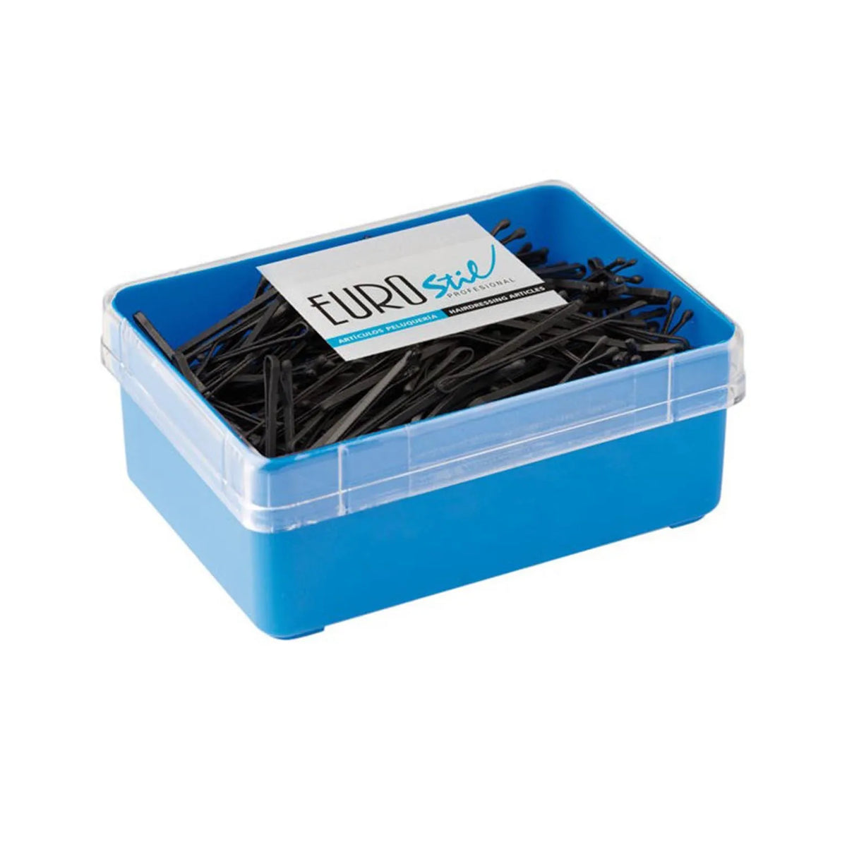 Eurostil Scatola di clip antiscivolo nero 50mm 1pz