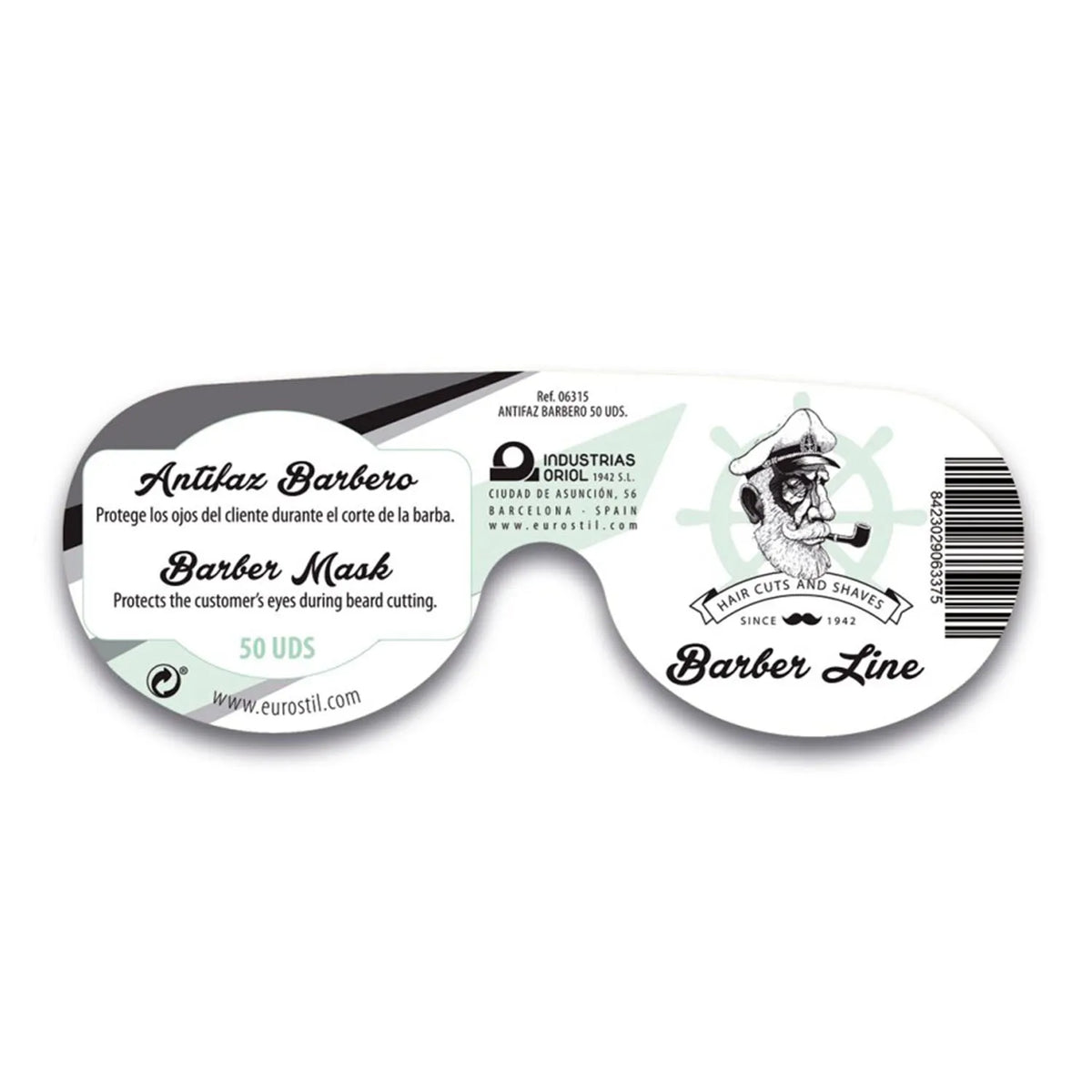 Eurostil Barber Line Mascherina Barbiere Nero Nero Confezione 50pz