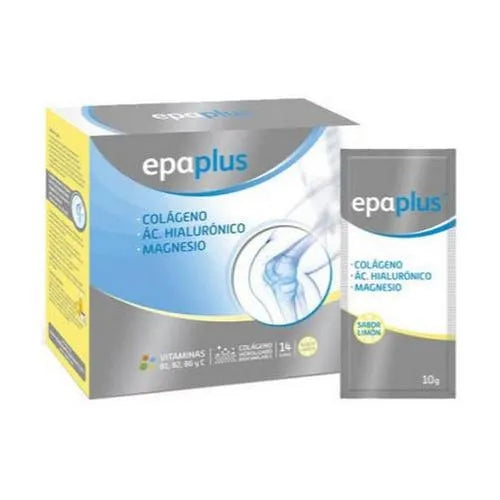 Epaplus Collageen Hyaluronzuur Magnesium smaak Citroen 14 zakjes poeder