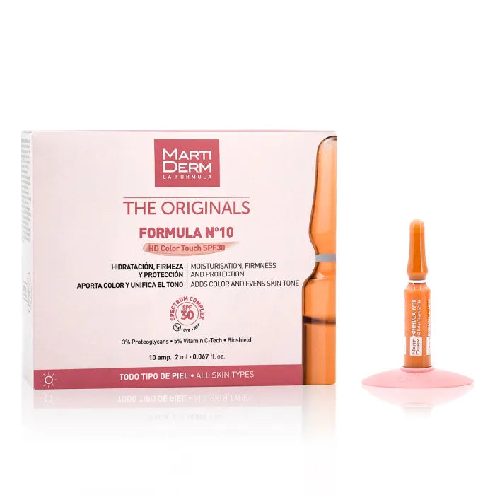 Fiale Martiderm Formula Nº10 SPF 30 colorate 30 unità