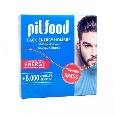 Pilfood Energy Pack for Men 60 Tablets Anti-Hair Loss Shampoo 200ml