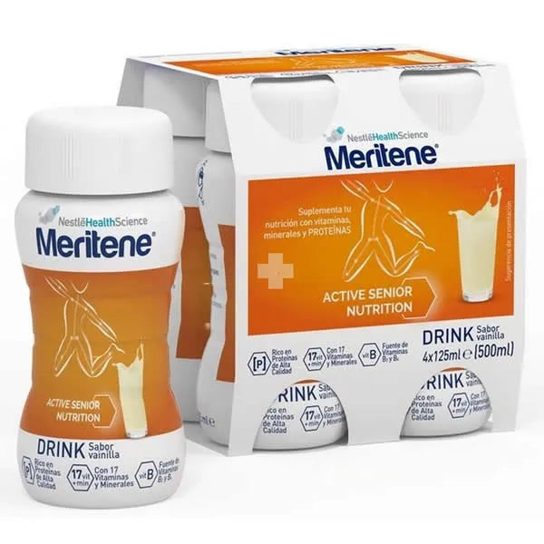 Boisson nutritionnelle pour seniors Meritene Active goût vanille 4x125ml