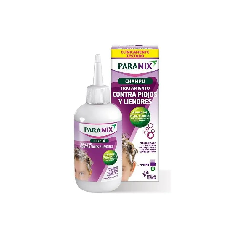 Perrigo Paranix Shampoo trattamento contro pidocchi e lendini 200ml pettine