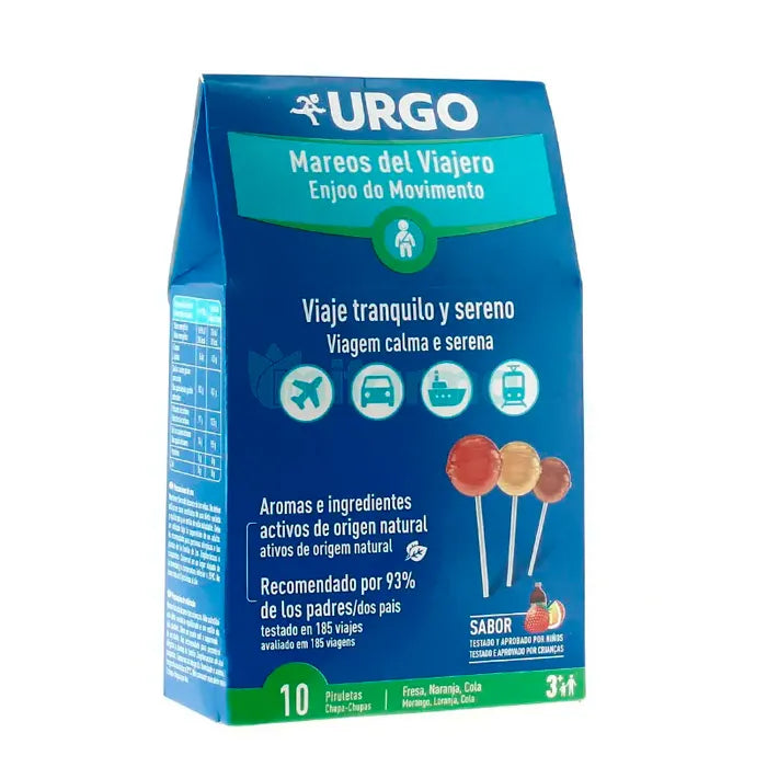 Urgo Rejsesyge 10 slikkepinde