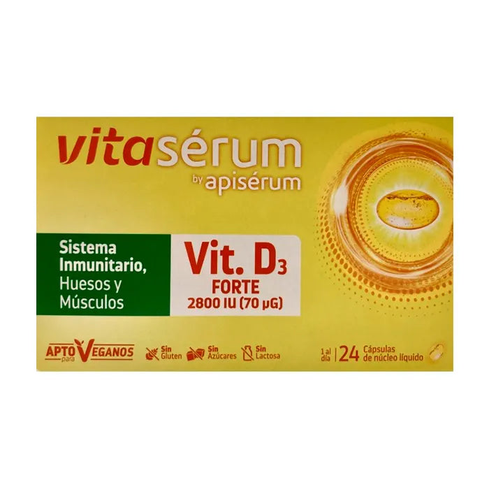 Apisérum Vitasérum Vitamin D3 Forte 24 kapsler