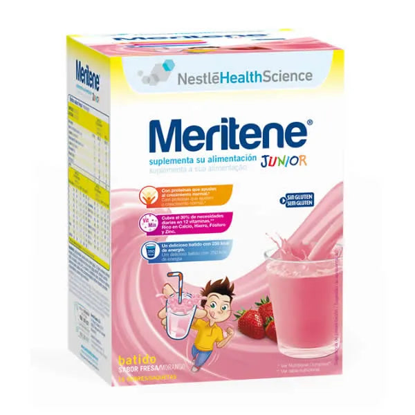 Meritene Junior Boisson saveur Fraise 15 sachets