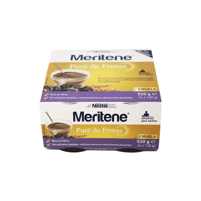 Meritene Puré De Frutas Variedad Ciruela 4 X 130g