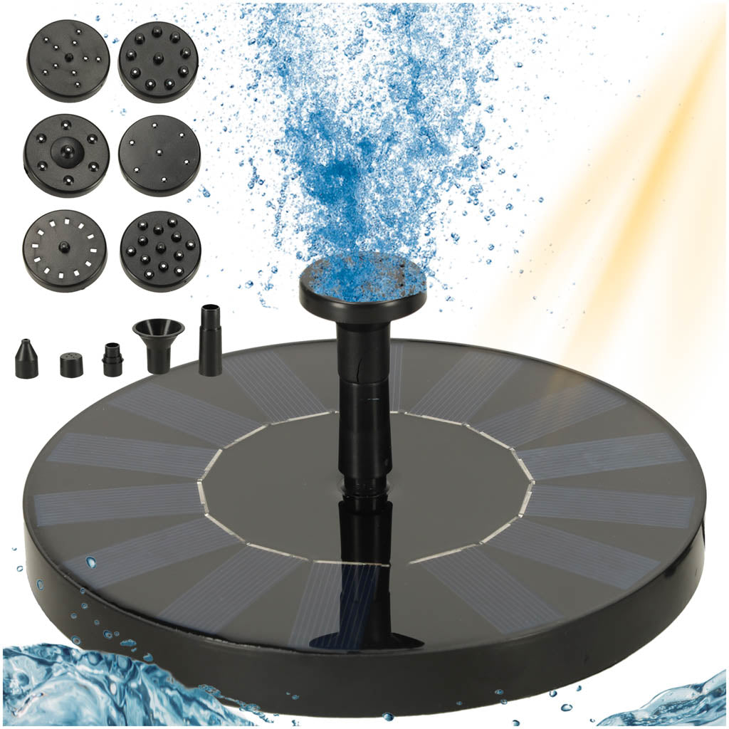 LUARO Solar-Gartenbrunnen schwimmend 16cm