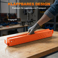 Savbukke i 2-pak, sammenklappelig arbejdsbænk-savbuk med højdejusterbare ben, 2x4 holder, bærehåndtag, orange (6)
