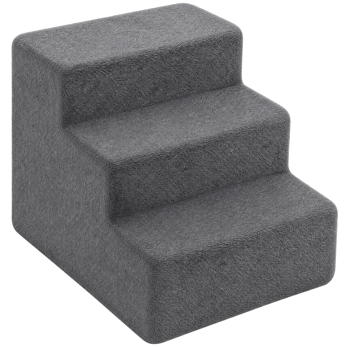 3-Step Dog Stairs, Removable Cover, For Small Dogs, 35 cm, Dark Gray