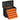 Toolbox empty, 49.7 x 25.3 x 40.7 cm tool chest with 4 drawers, mini-box steel orange